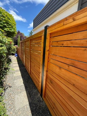 Ravenna Horizontal Slat Cedar Fence 6