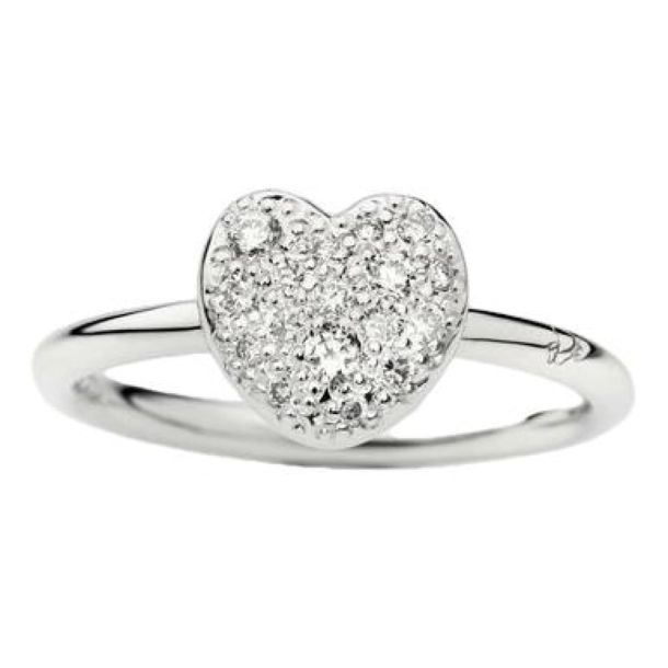 Anello Dodo Cuore in oro bianco e diamanti