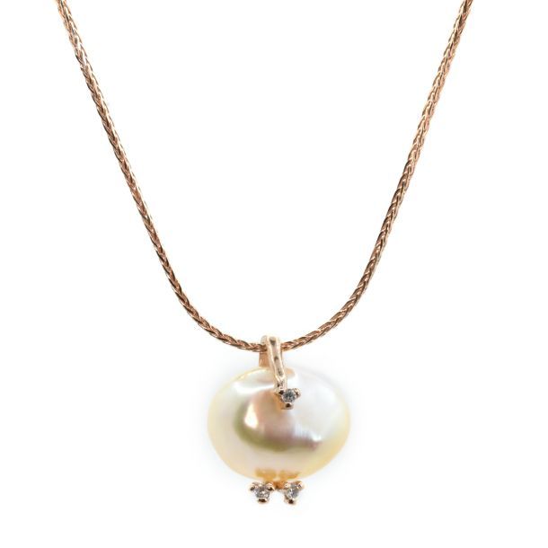 Collana Golay in Oro Rosa 18 kt con Perla e Diamanti