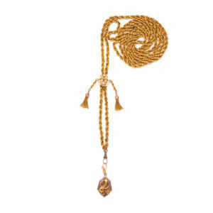 Collana antica Borbonica 'Fune' in Oro 18 kt con Saliscendi