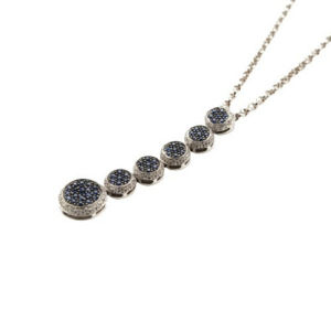 Collana Zancan in oro bianco 18 kt , zaffiri e diamanti