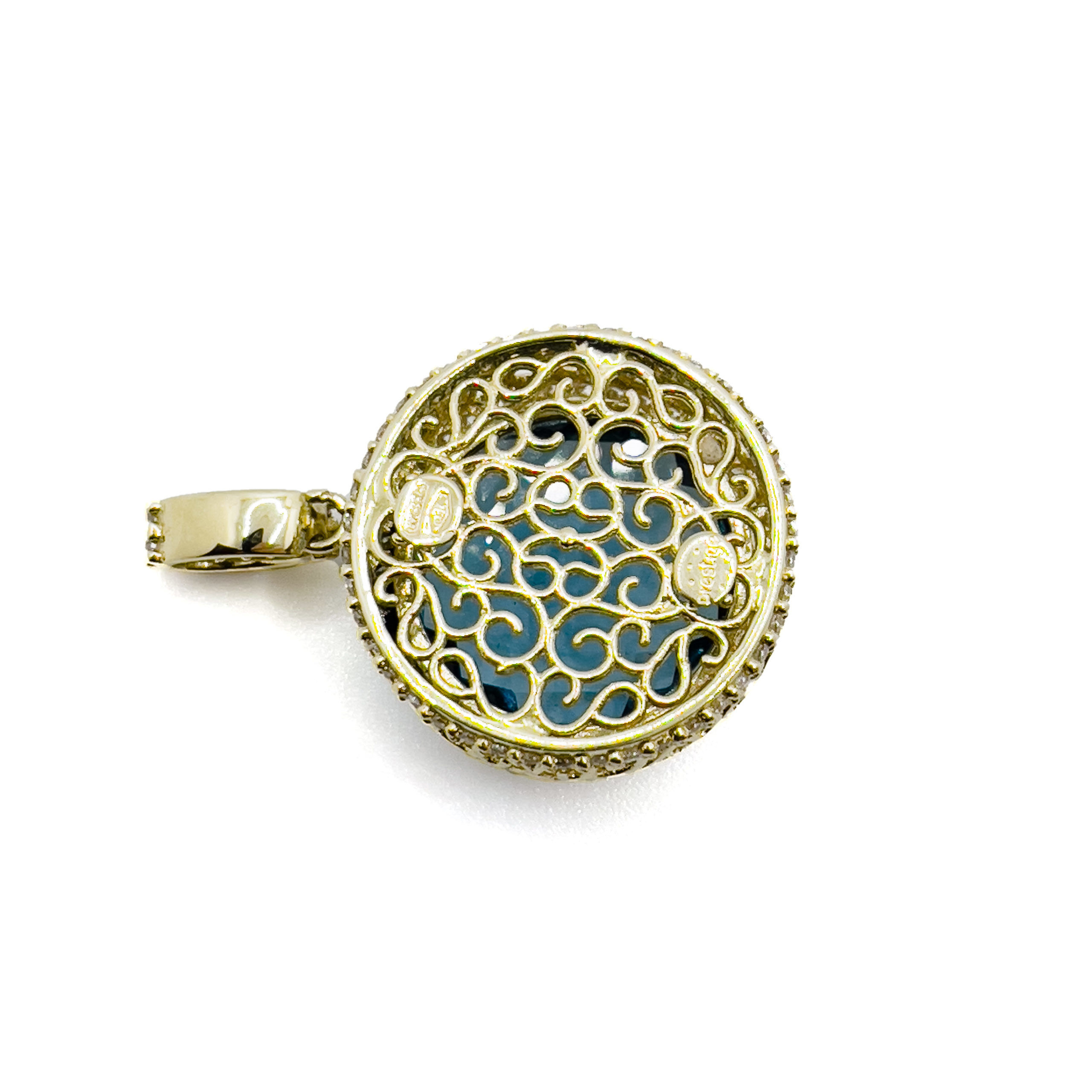 Orecchini Designer In Argento E Filigrana Balinese – Marrone, Con Topazio E Zirconi, Cristallo