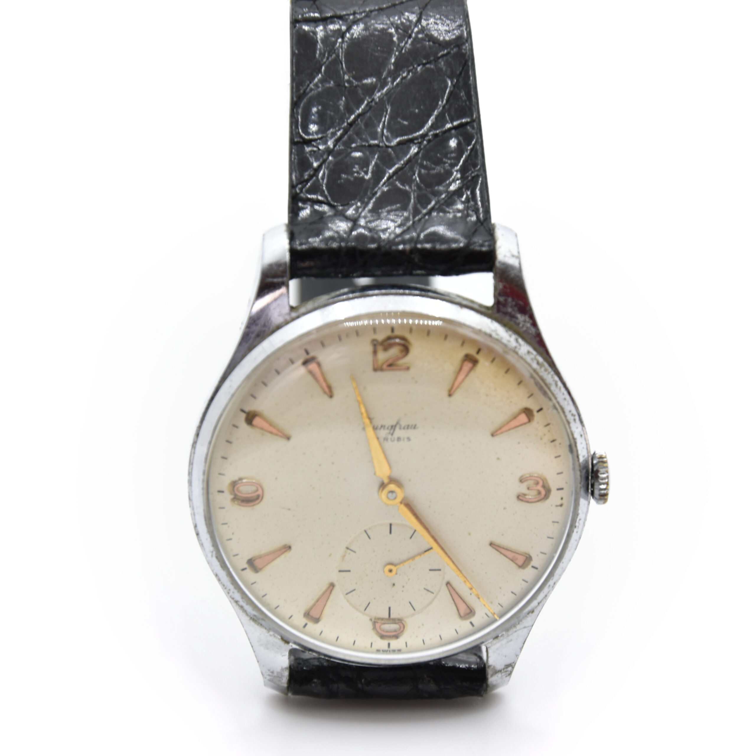 Anello Orologio Vintage La Mer Collezioni – Finitura Oro, Misura 7, Quadrante Bianco