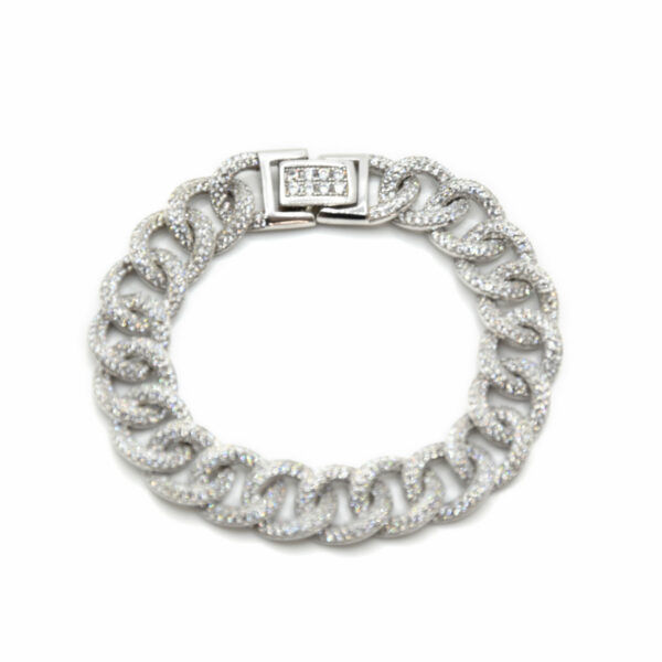 Bracelet En Argent 925 Avec Rubis Et Zircons - Made In Italy - Neuf Avec étiquettes
