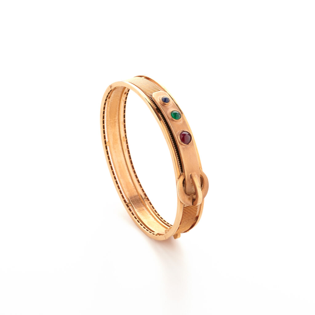 Philip Jones Bracciale Rigido A Maglie Placcato Oro Rosa – Con Cristalli Zircondia – Elegante E Luccicante