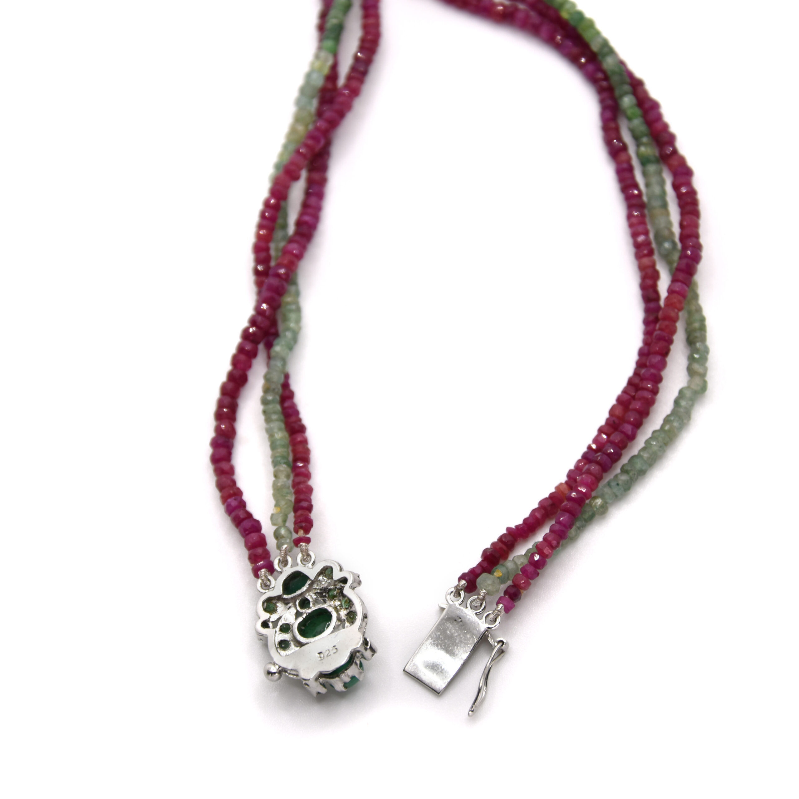 Miore Orecchini Pendenti In Argento 925 Con Smeraldi Sintetici E Zirconi - Eleganti E Anallergici, Chiusura A Monachella