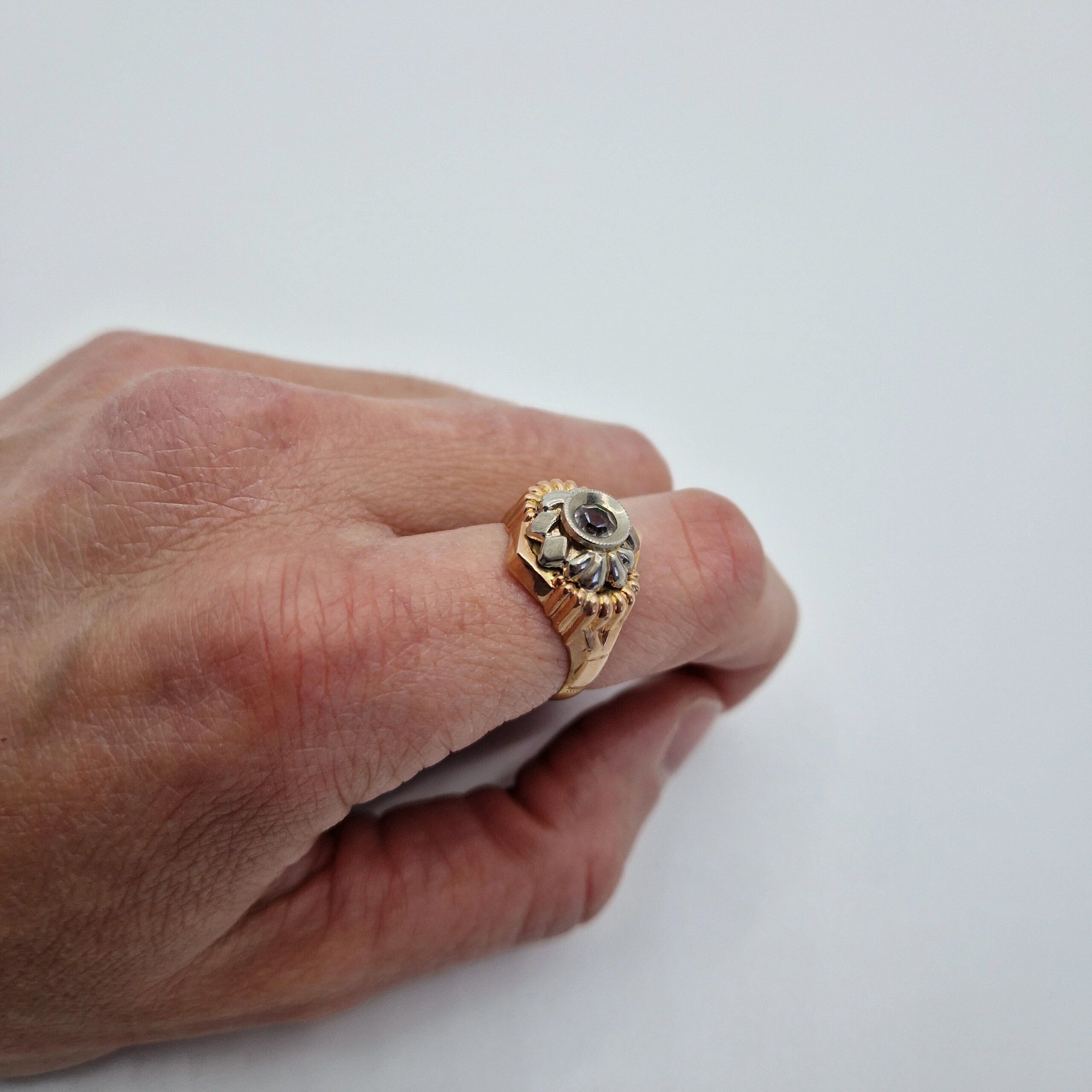 Anello Vivienne Westwood In Argento Sterling 925 - Finitura Oro Antico Ossidato, Taglia XX Large