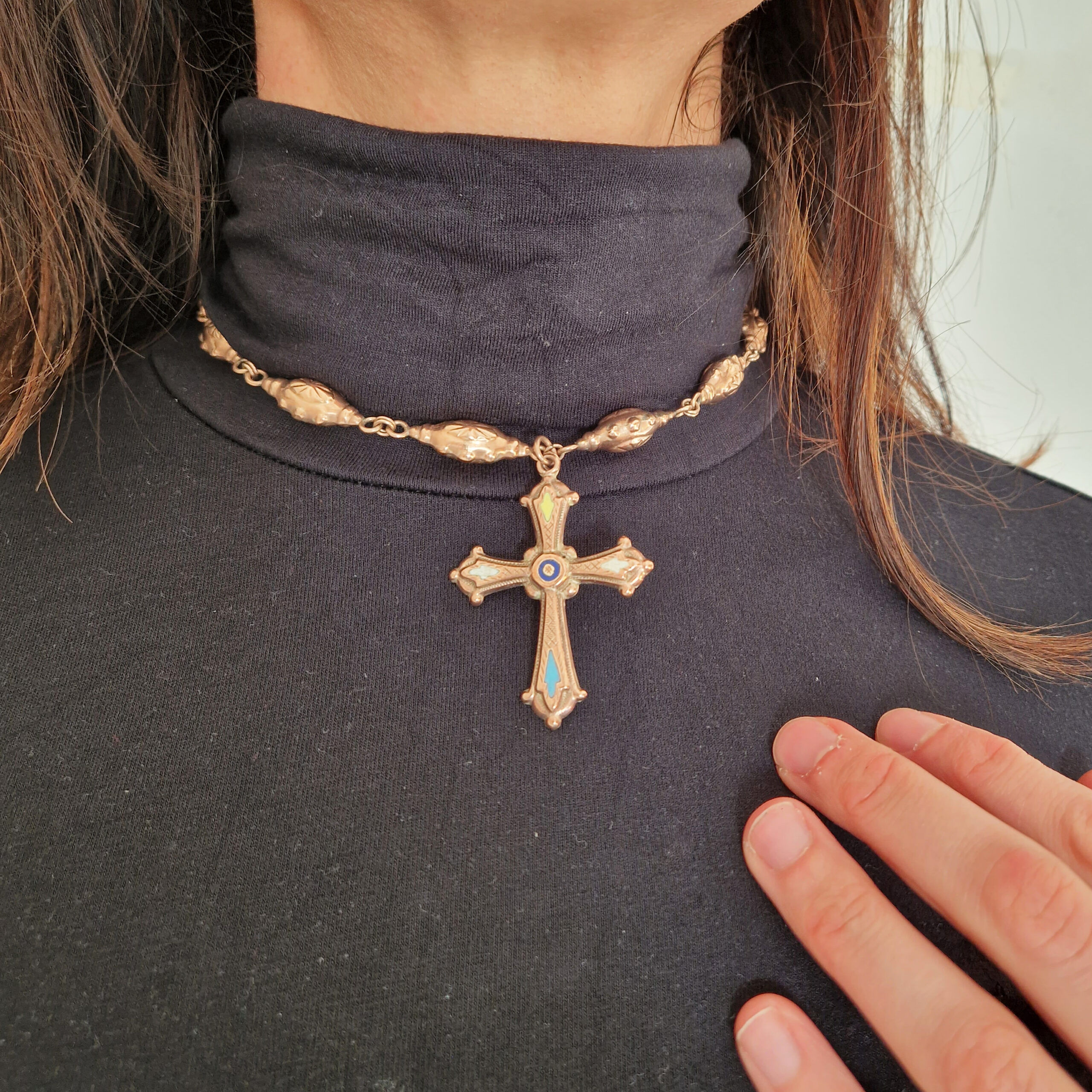 Collana Con Ciondolo Rotondo Con Perla Mabe In Argento Sterling Da 20 Pollici - Italia