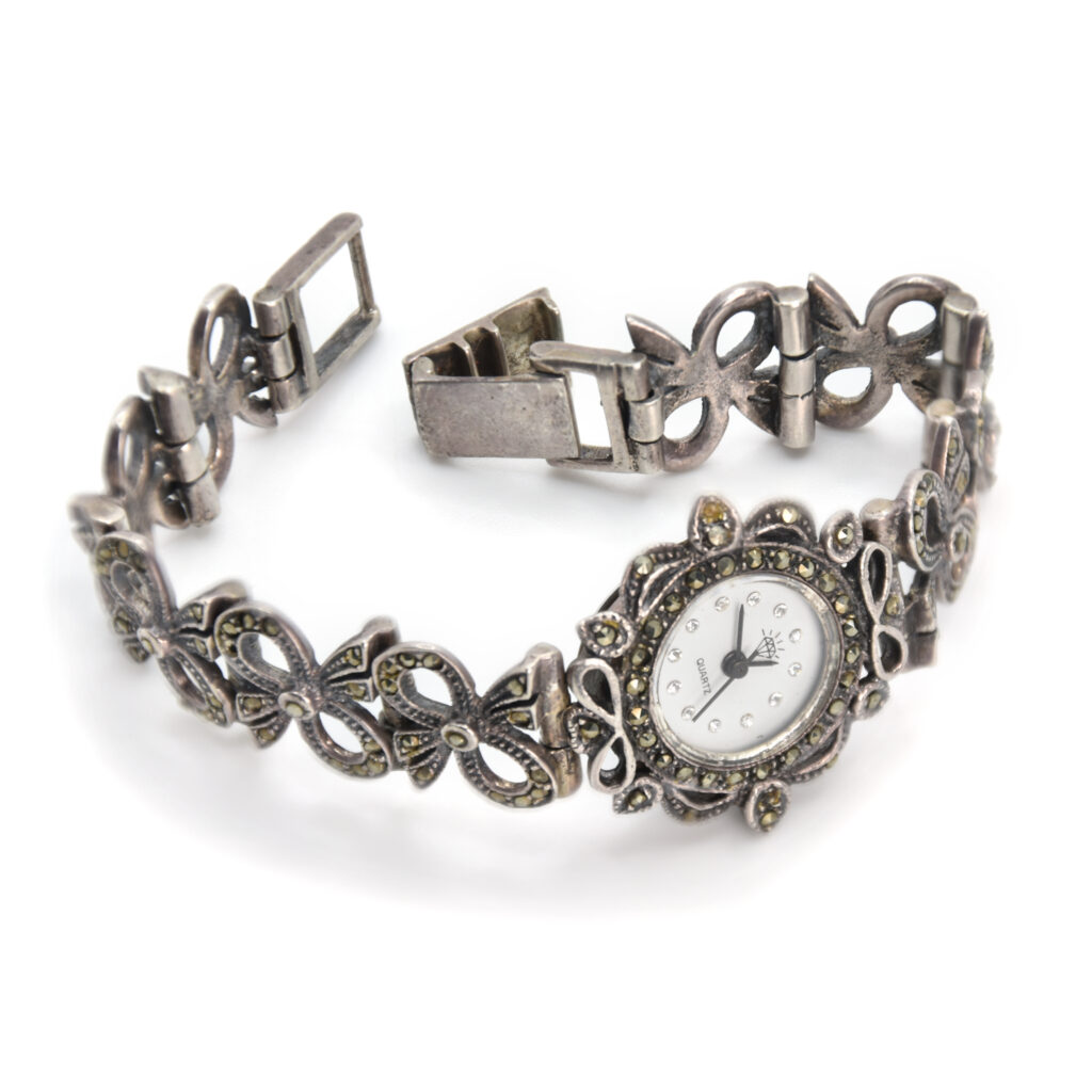 Orologio Vintage in Argento 925 con Marcasite Compro oro e