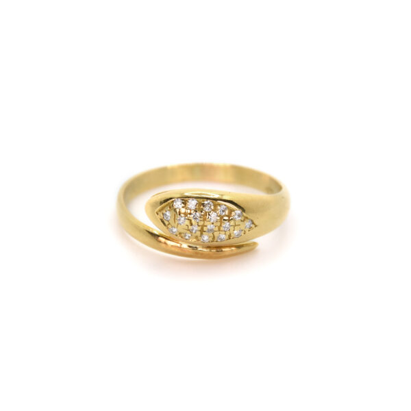 7.1 Anello serpente in oro giallo 18 kt con diamanti