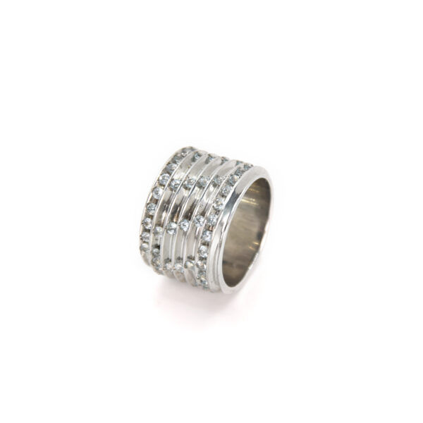 Anello a vite in Argento 925 e Acquemarine naturali - Compro oro e