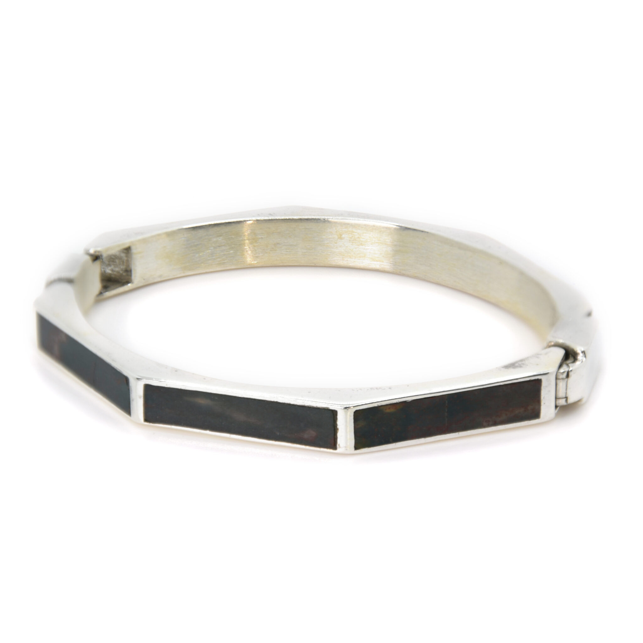 Charm in onice nera 10x13 mm - incastonato in argento 925