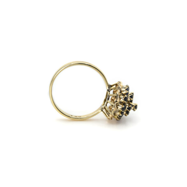 Anello Indiano Vintage Con Gatto E Testa Di Capo, Regolabile, Zirconia – Gioiello Punk Unisex Per Donne E Uomini - 2