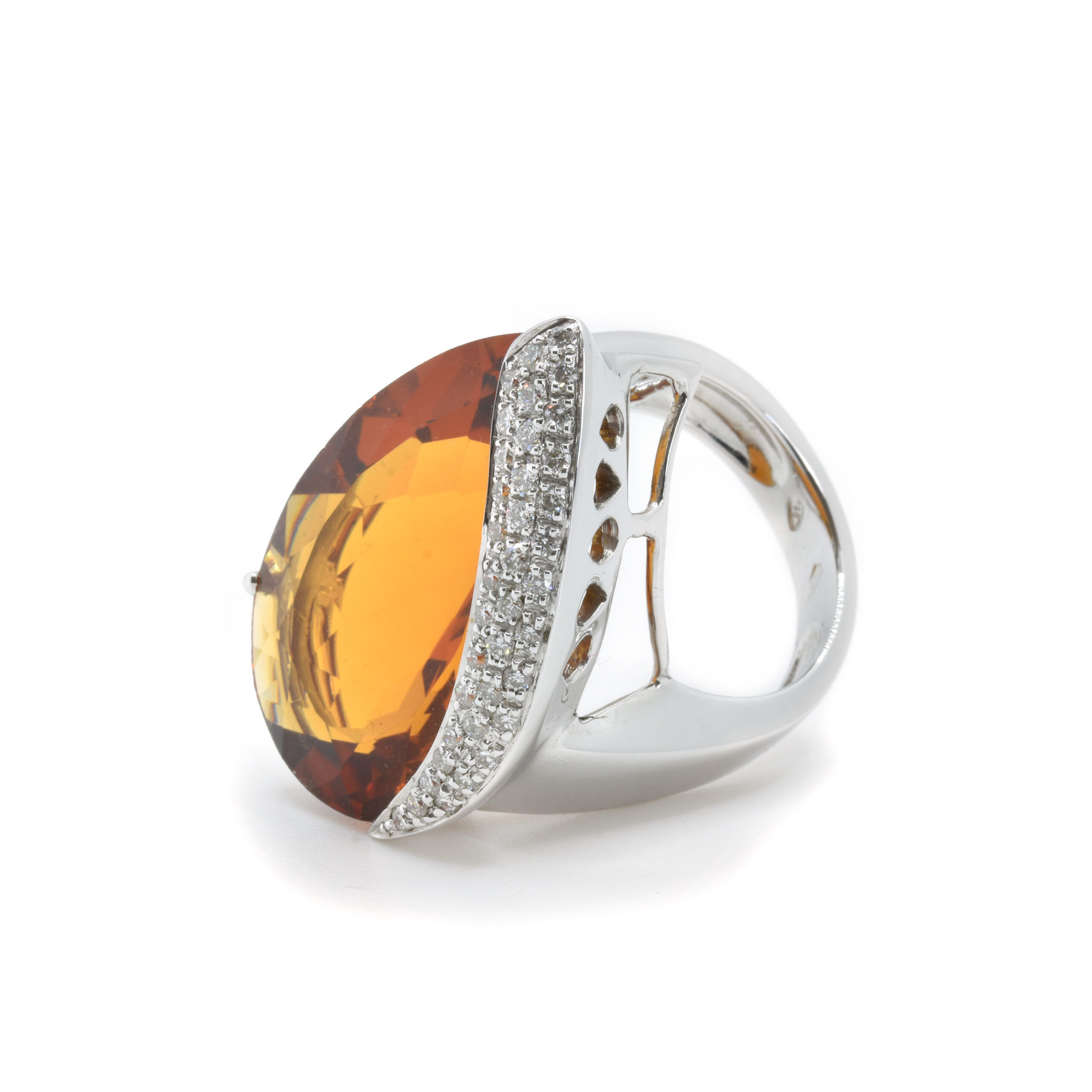 LUXENTER Hianvi – Anello Con Quarzo Idrotermale E Onix – Rifinitura Oro Giallo 18 Carati
