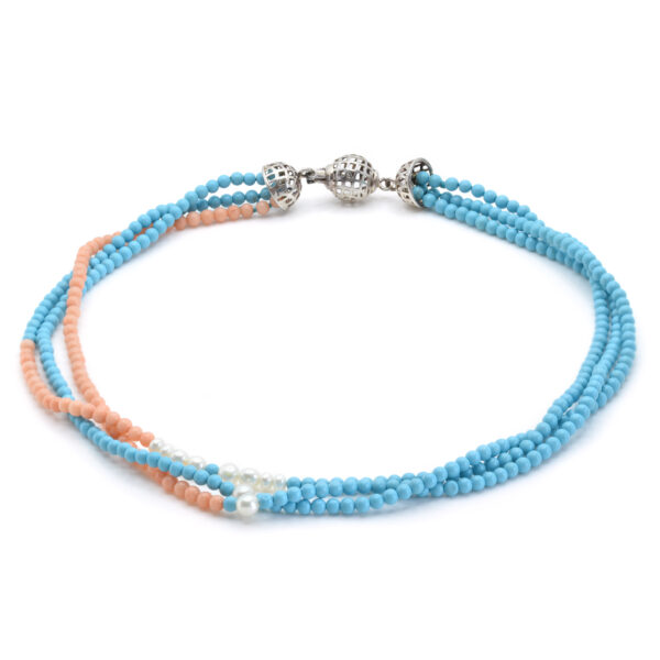 Miluna collana Terra e Mare turchese e perle PCL5827 - Gioielleria Sessa Miluna collana Terra e Mare turchese e perle PCL5827 - Gioielleria Sessa
