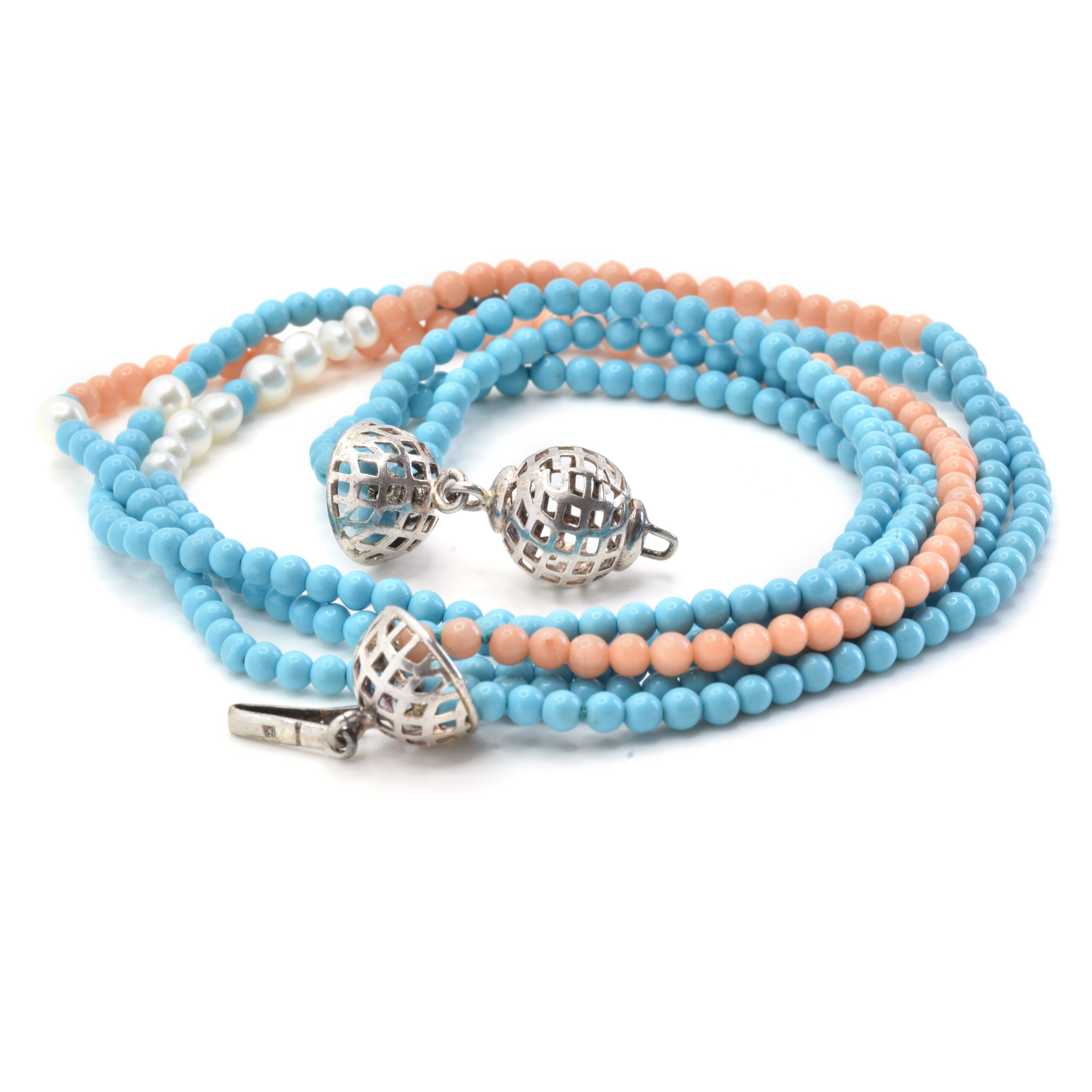 Collana Bohémien Fashband Con Perle Dorate E Turchese – Regolabile, Gioiello Estivo Da Spiaggia