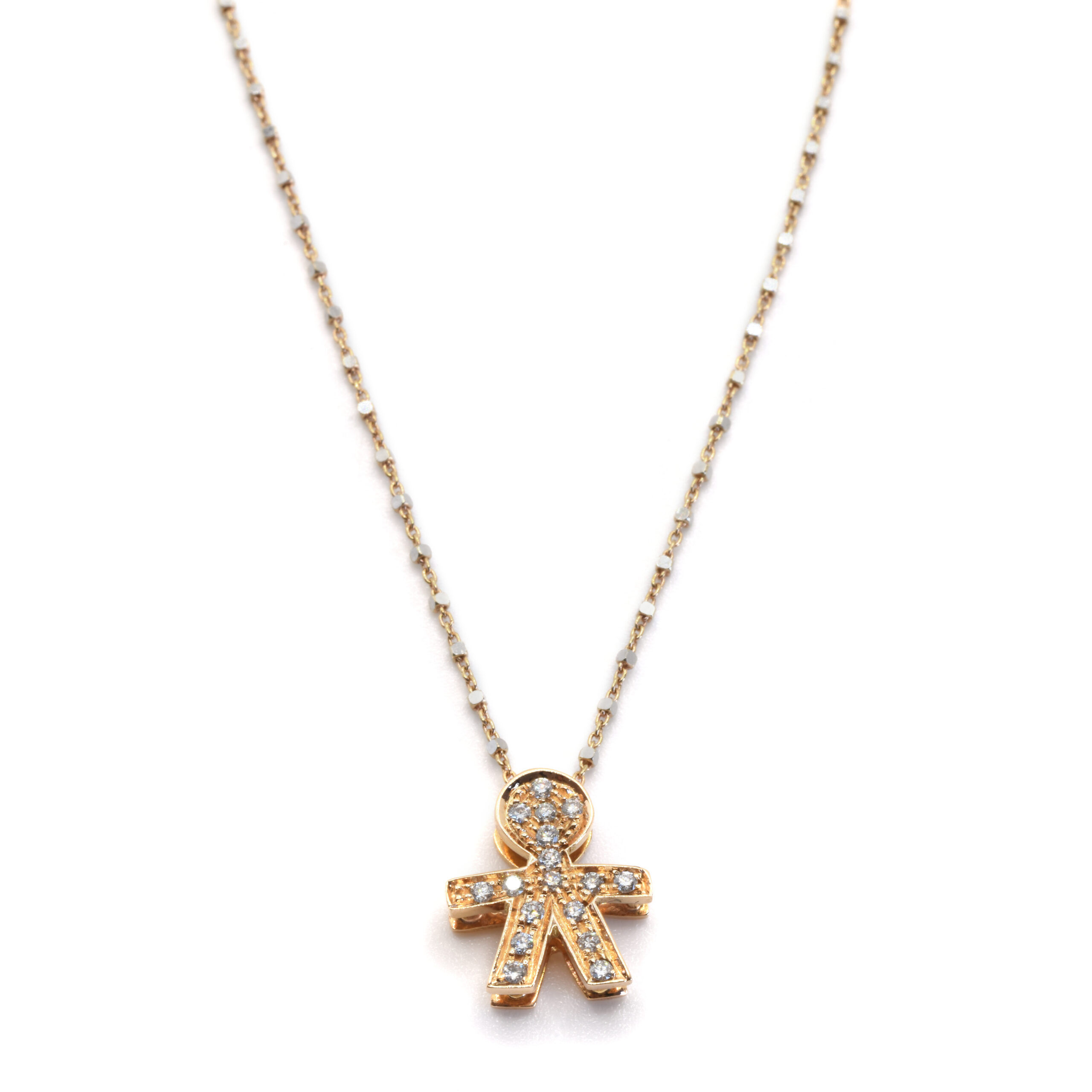 Philip Jones Collana Mamma E Bambino Placcata Oro Rosa Con Cristalli Zirconia, Gioiello Sentimentale - 3
