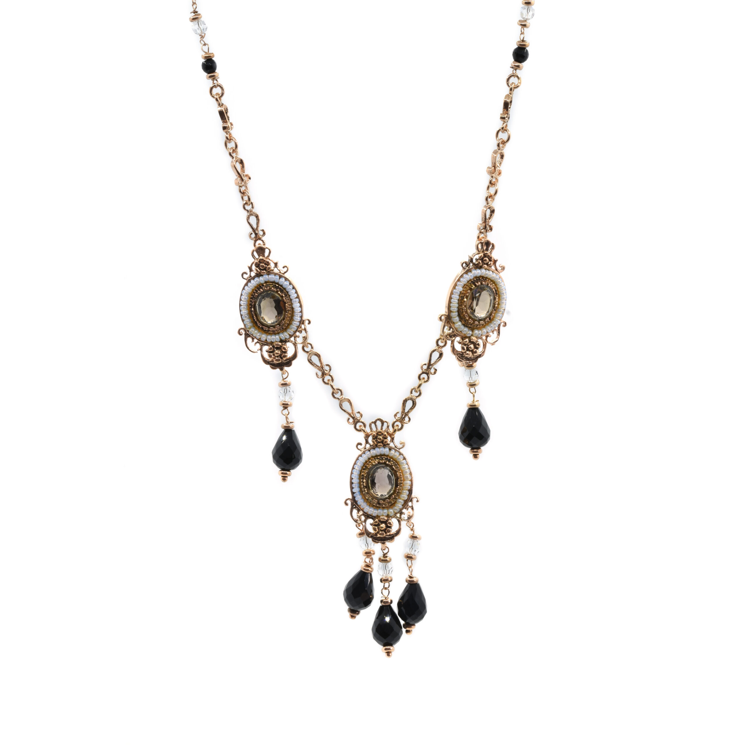 Collana URONE Stella E Luna In Argento 925 | Con Pietra Di Luna E Placcatura Oro Rosa | Lunghezza 18+2 Pollici - 2