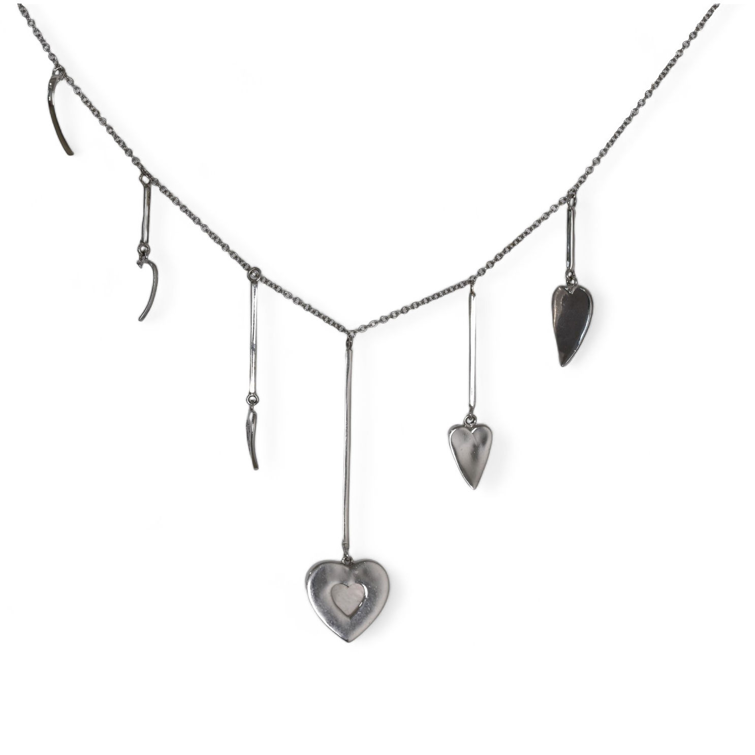Collier Solitaire Davite & Delucchi Avec Diamant - Or Blanc - Modèle CLN011067