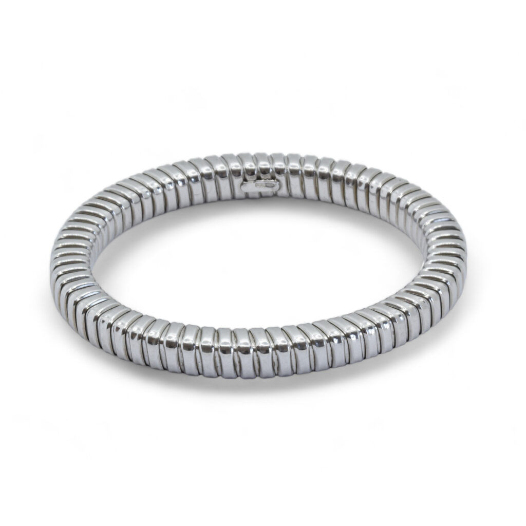 Bracciale rigido Regina argento 925 e pietre naturali cabochon - BA027 - Mandile Gioielli
