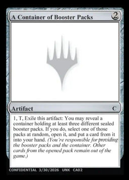 A Container of Booster Packs