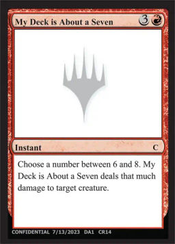 My Deck is About a Seven