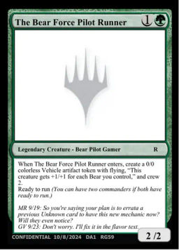 The Bear Force Pilot Runner