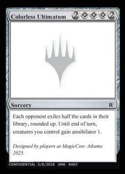 Colorless Ultimatum