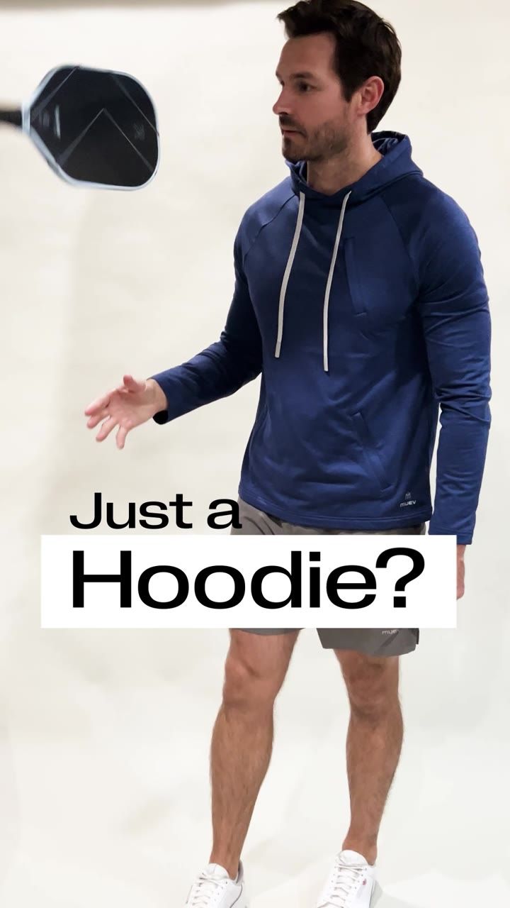MUEV Pickleball Hoodie Kinetic Typography Ad