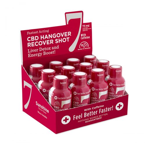 7 CBD Hangover Recover Shots with Caffeine 12-Pack