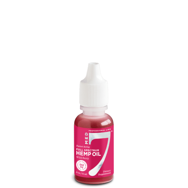 844 mg Med 7 Hemp CBD Oil Travel Size - Image 2