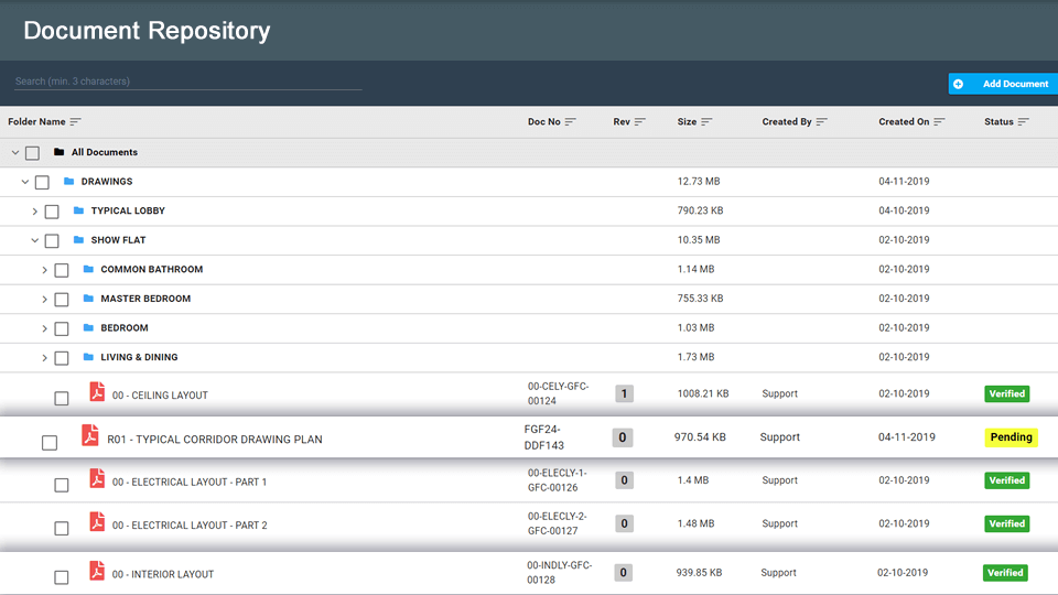 Construction Drawing & Document Management System