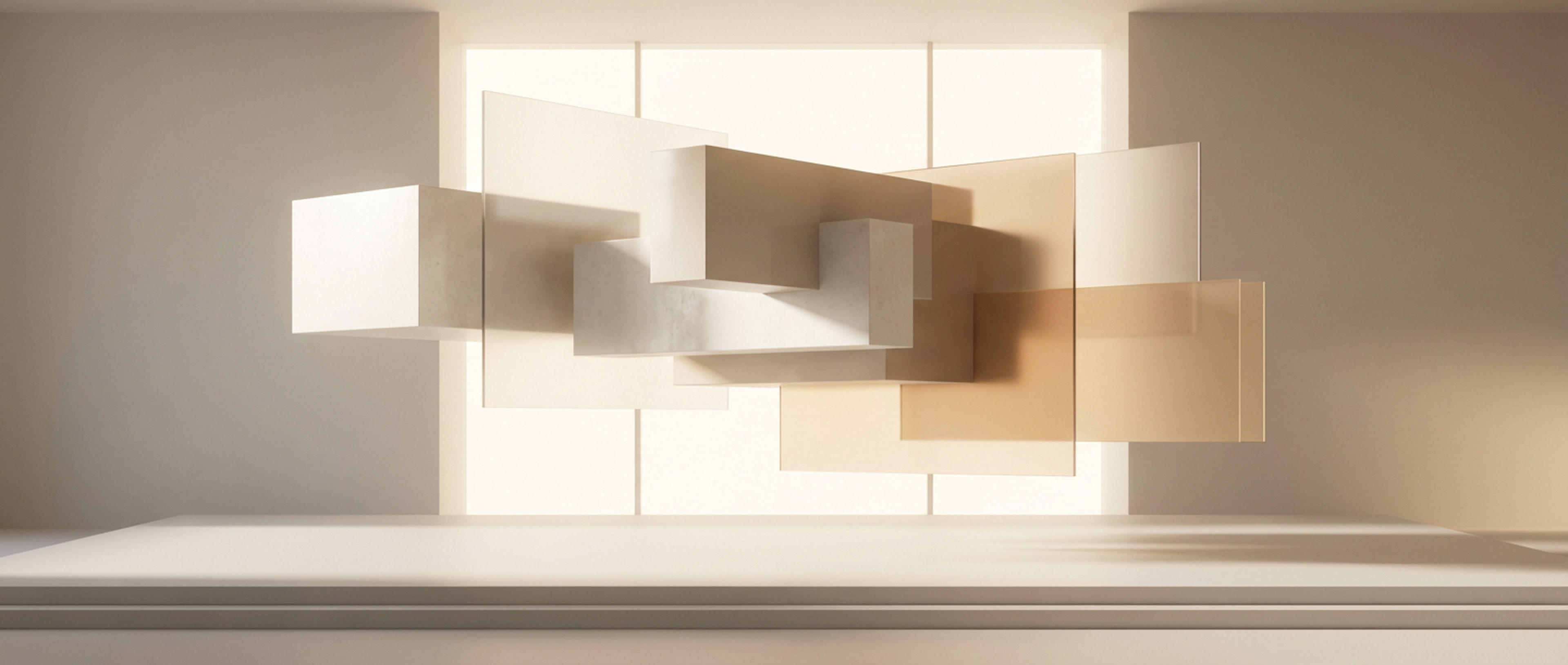 Abstract 3D geometric shapes