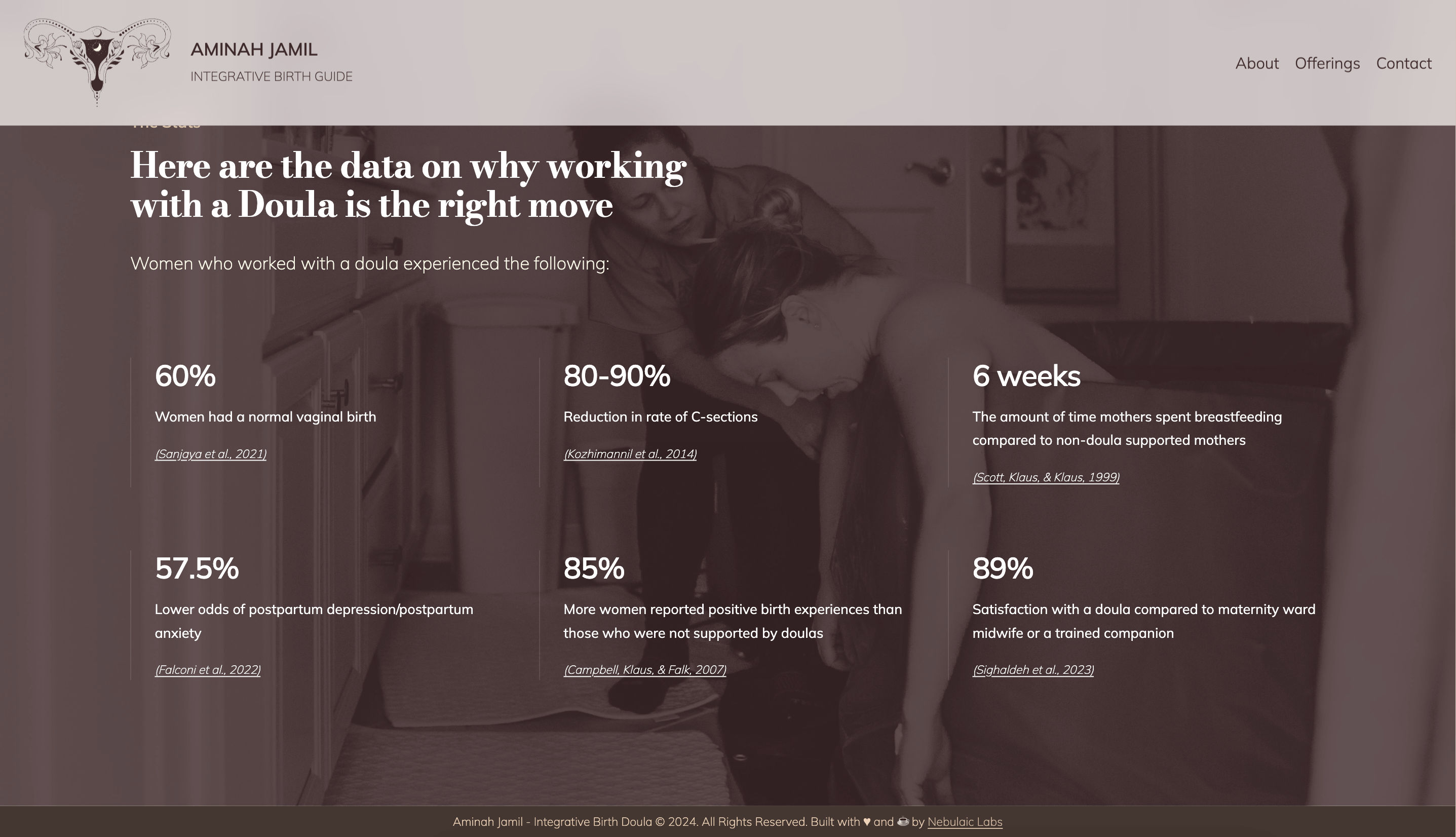 Desktop website mockup