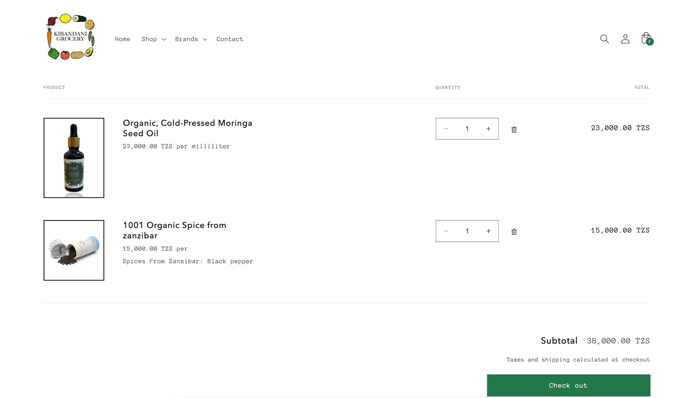 Desktop website mockup