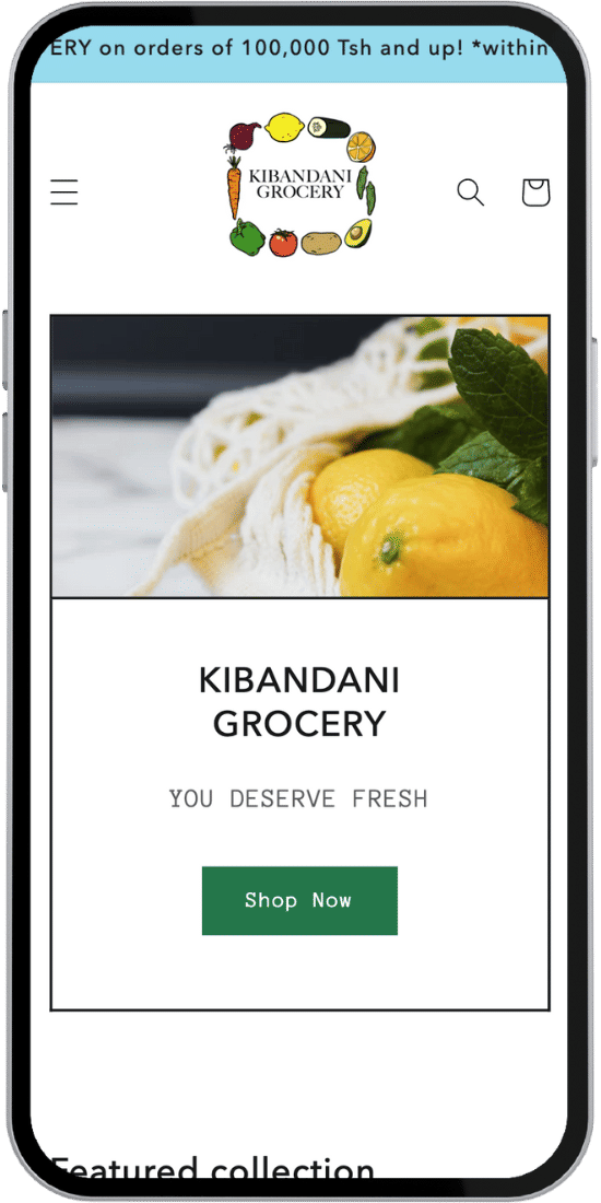 Mobile phone with website open