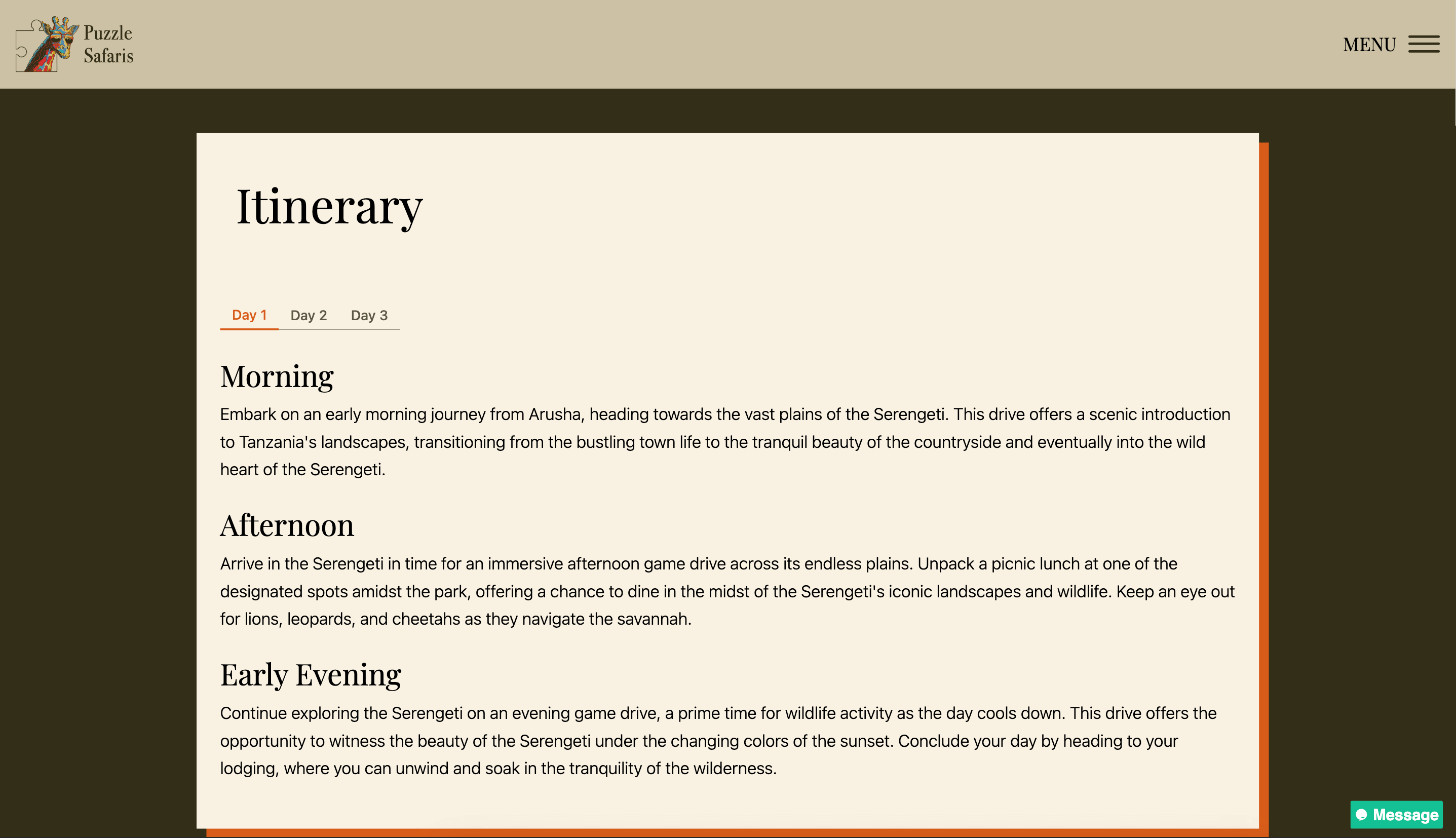 Desktop website mockup