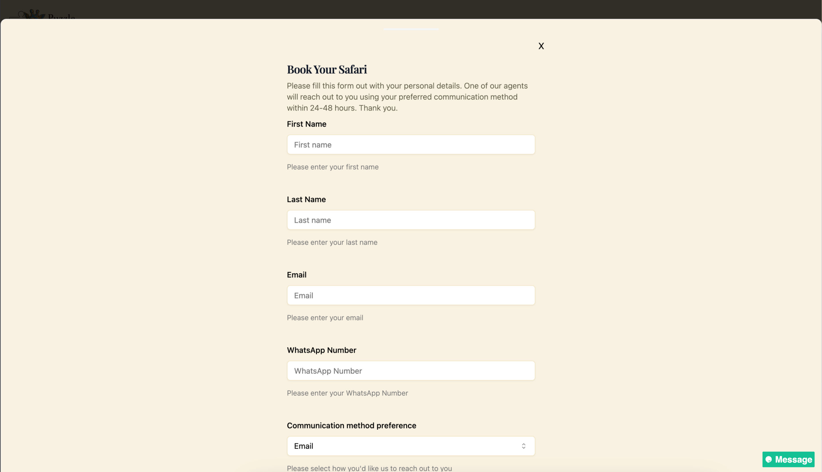 Desktop website mockup