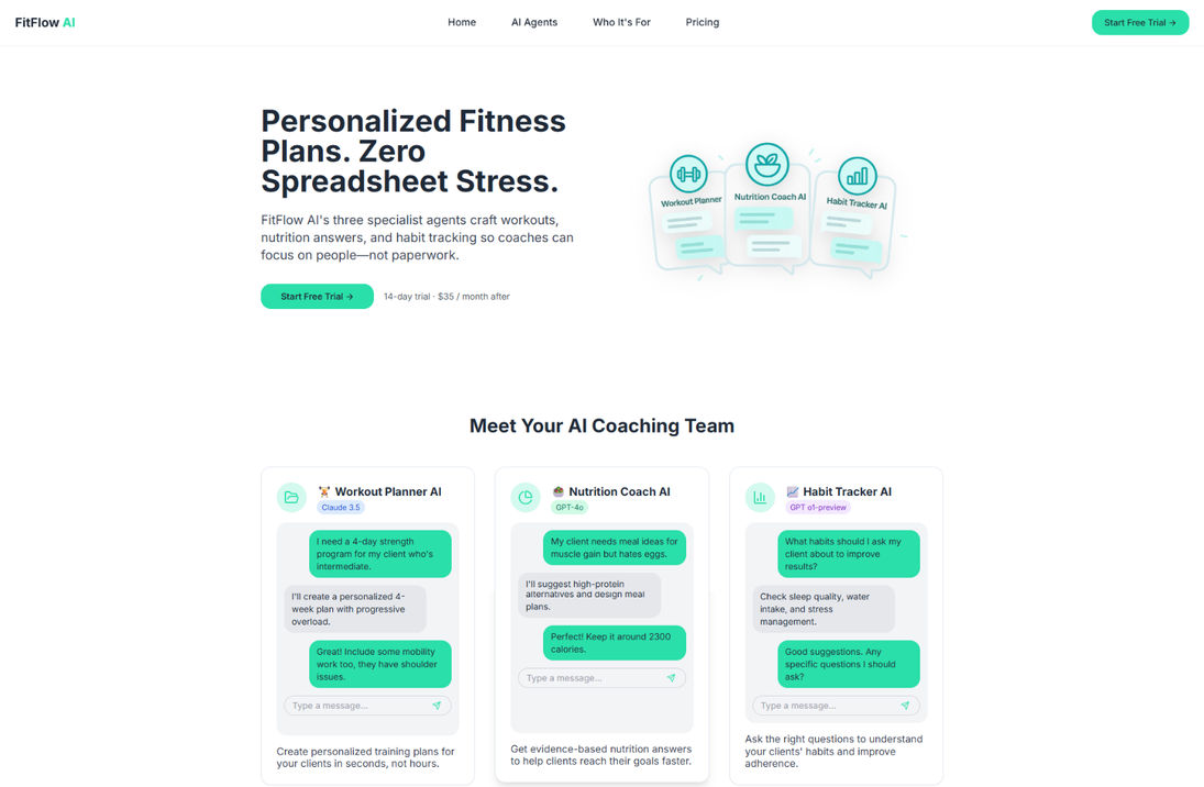 FitFlow AI preview