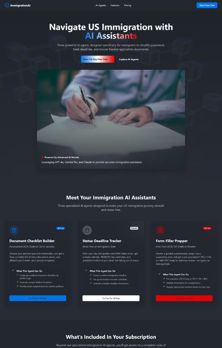 ImmigrAid AI Suite preview