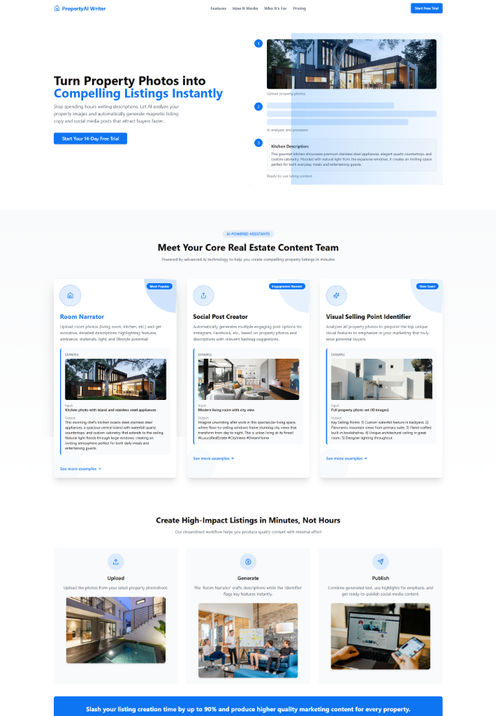 Property AI Writer preview