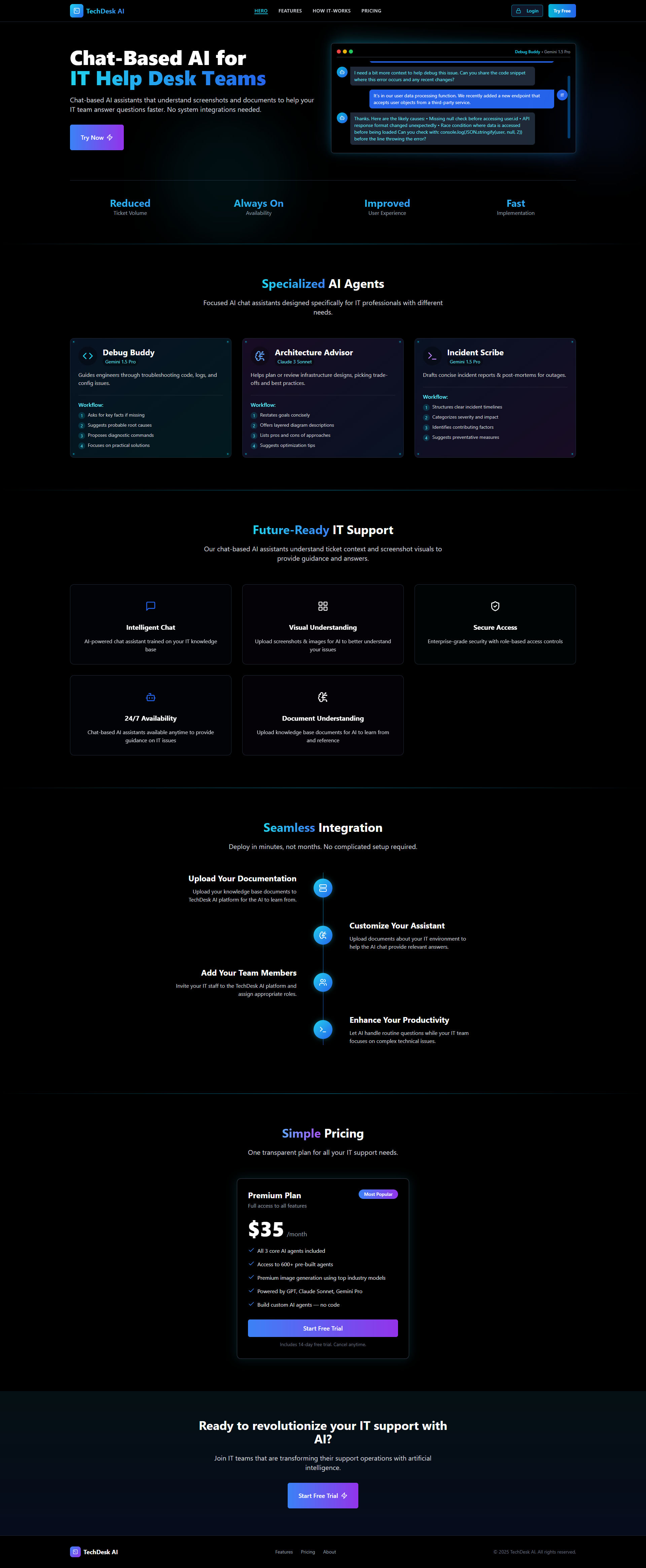 Tech Desk AI preview