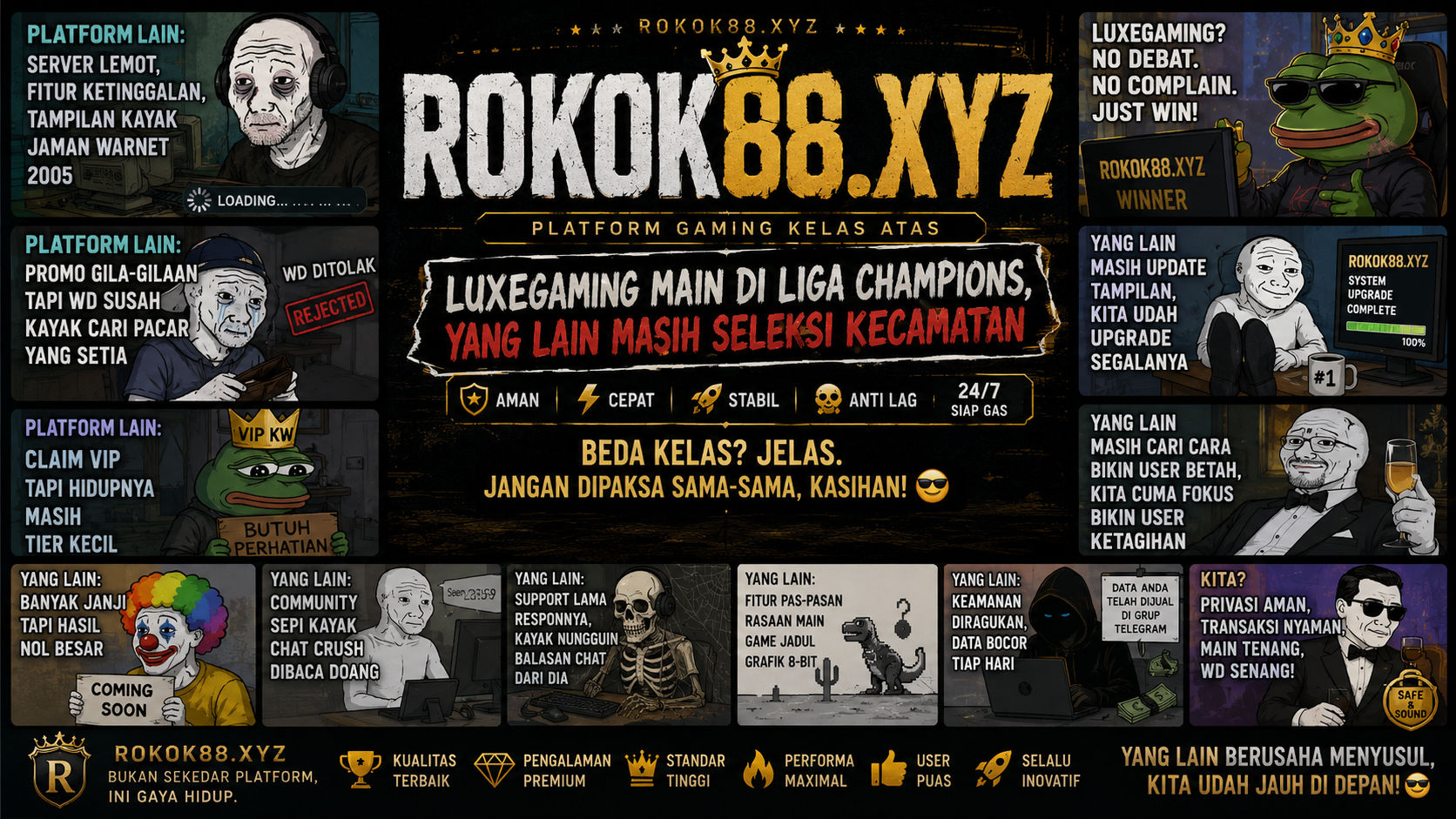 ROKOK88 XYZ LuxeGaming Banner