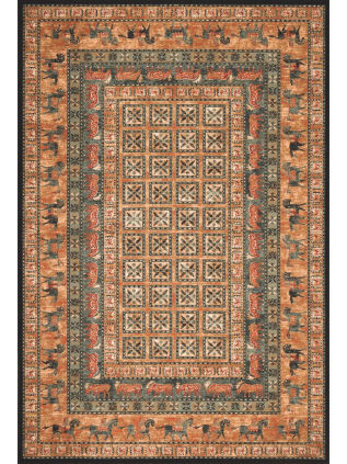 Kazak Kashqai - Border • Tapis en Ligne