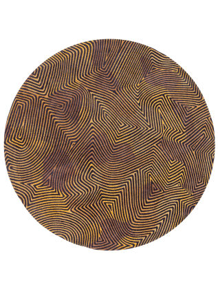 Meditation Coral Round Black Gold 9227