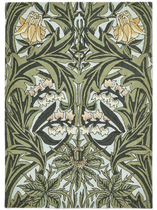 Morris & Co | Bluebell Leafy Arbour Green 127607 | Carpet | Online Tapijten