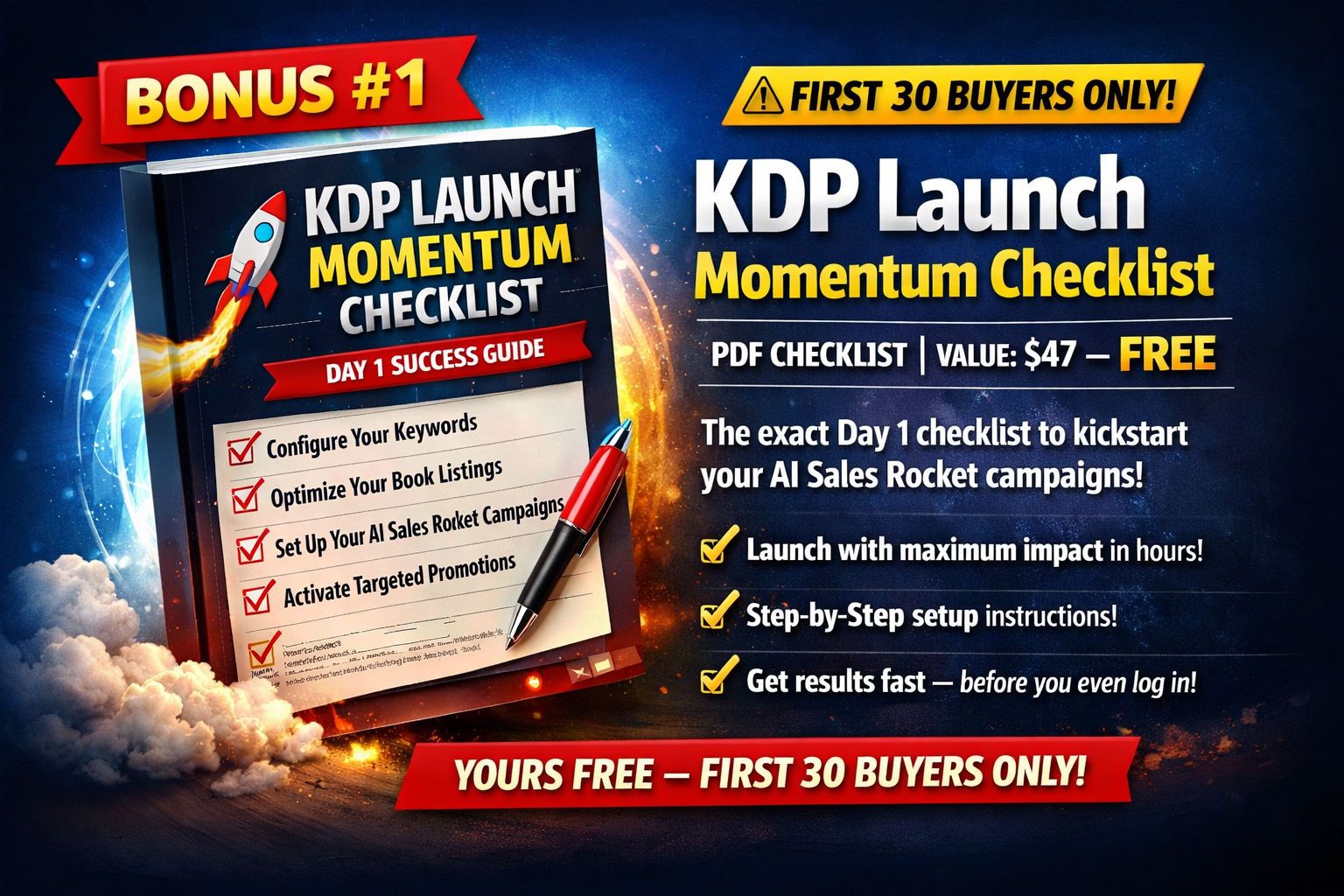 KDP Launch Momentum Checklist — Bonus #1