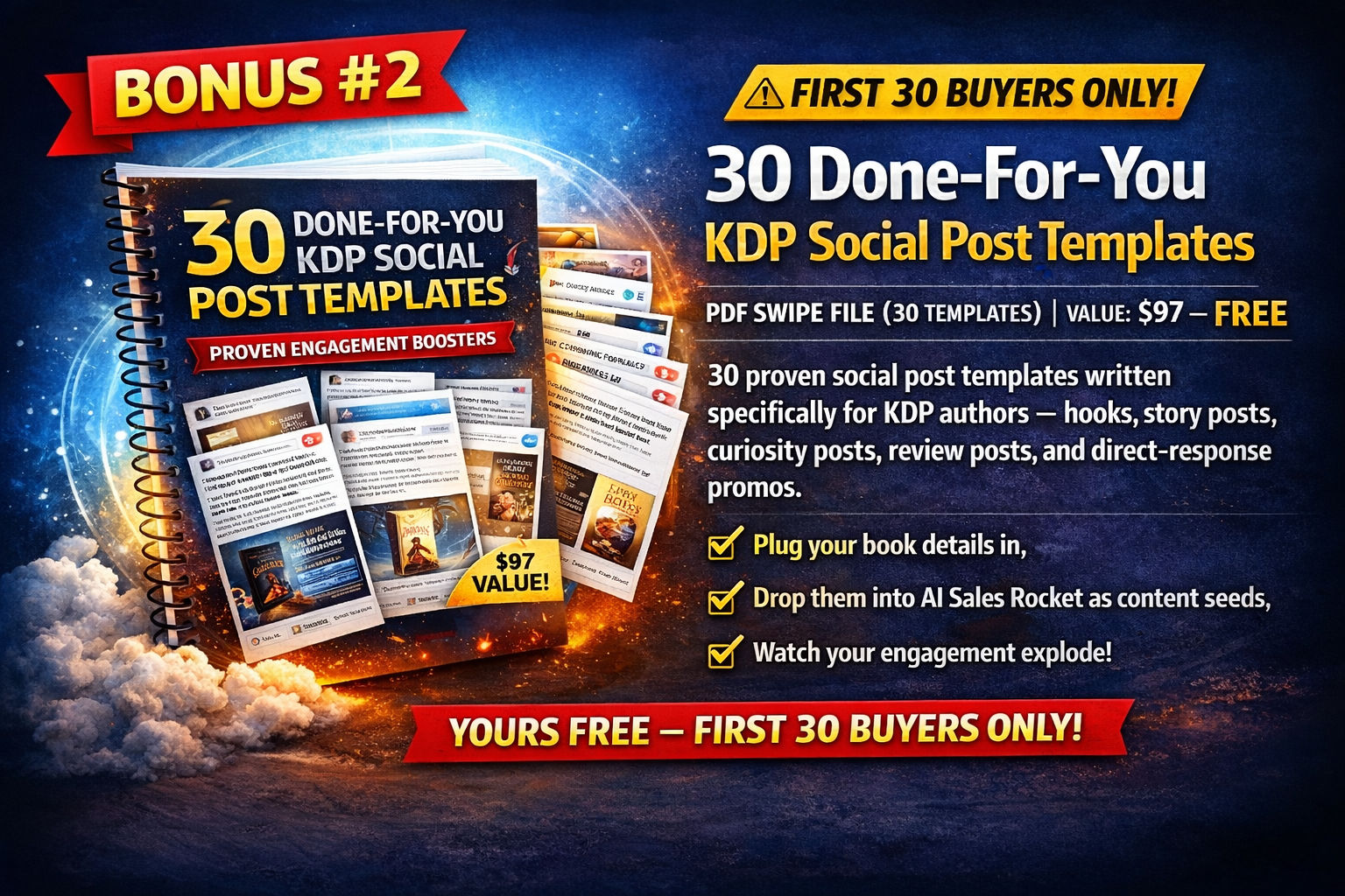 30 Done-For-You KDP Social Post Templates — Bonus #2