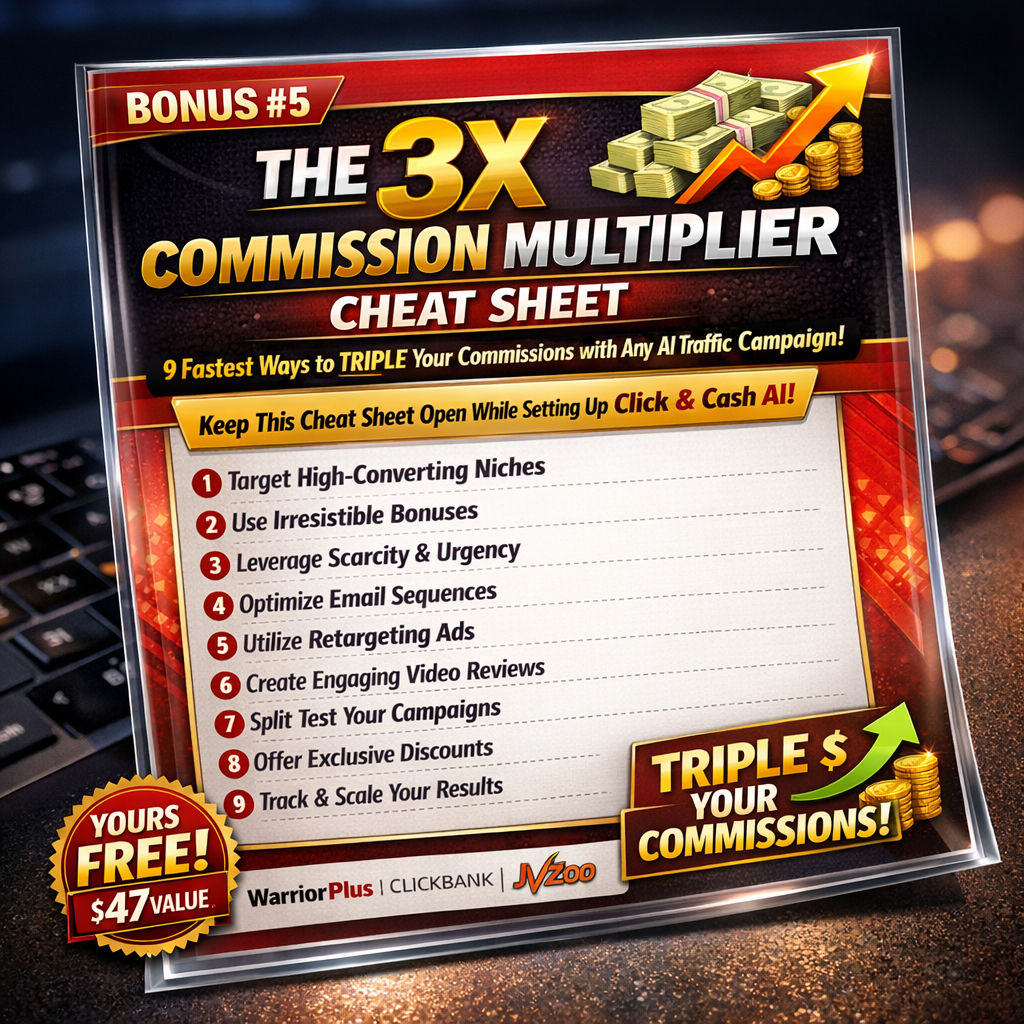 Bonus #5 – 3X Commission Multiplier Cheat Sheet