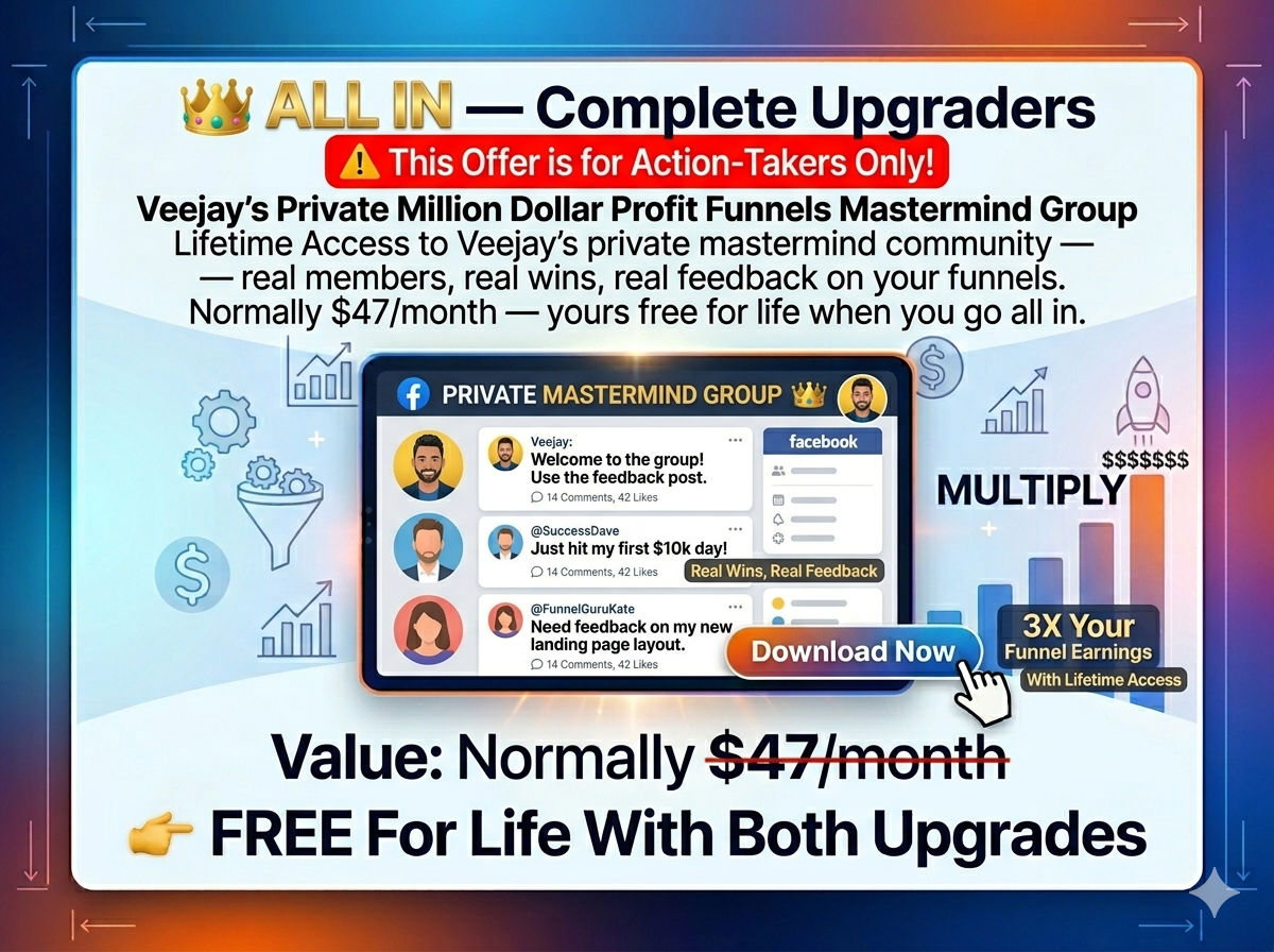 ALL IN Bonus — Private Mastermind Lifetime Access